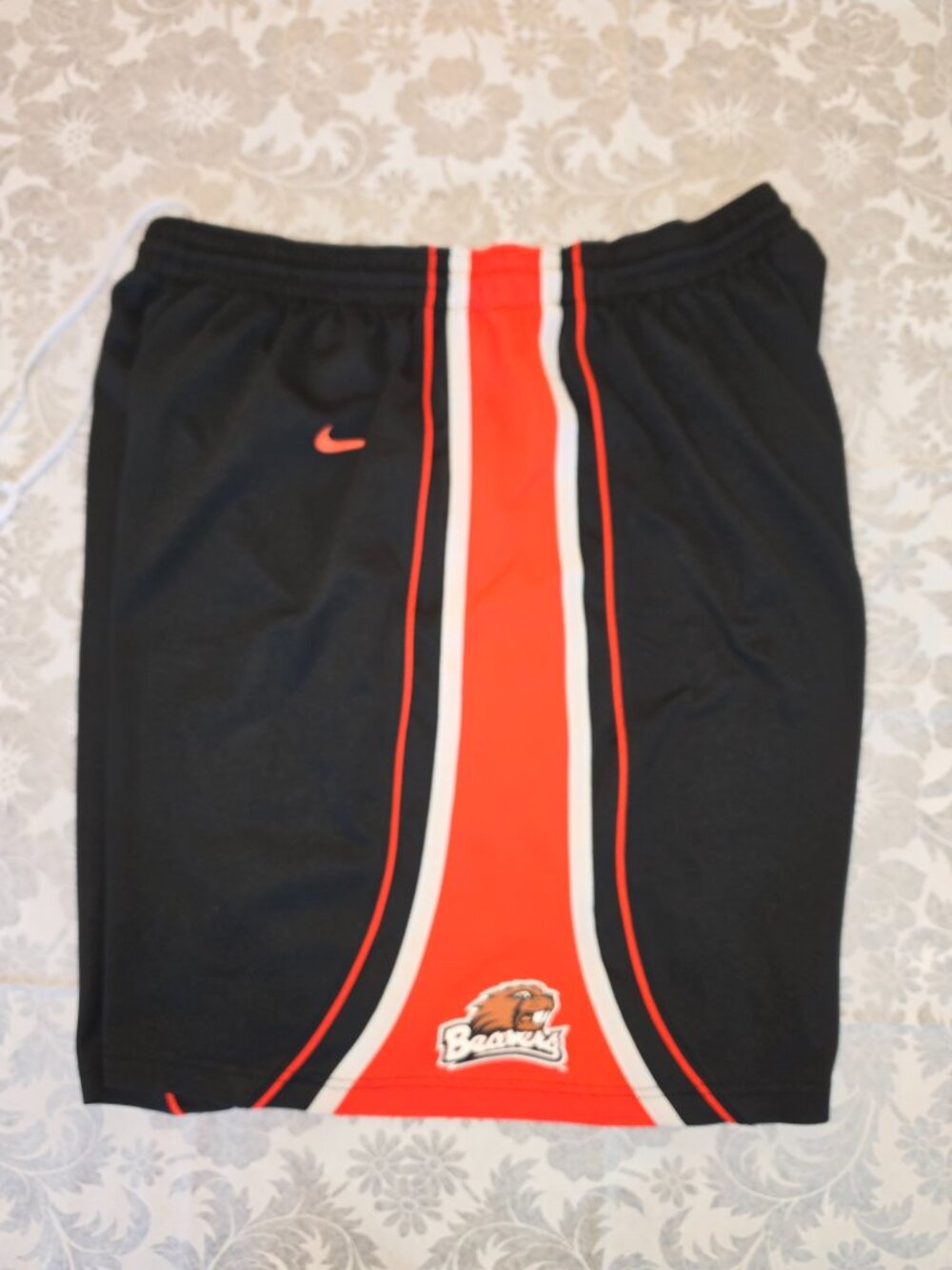 Nike Oregon State Beavers Team Basketball Shorts Size XXL Black Orange White